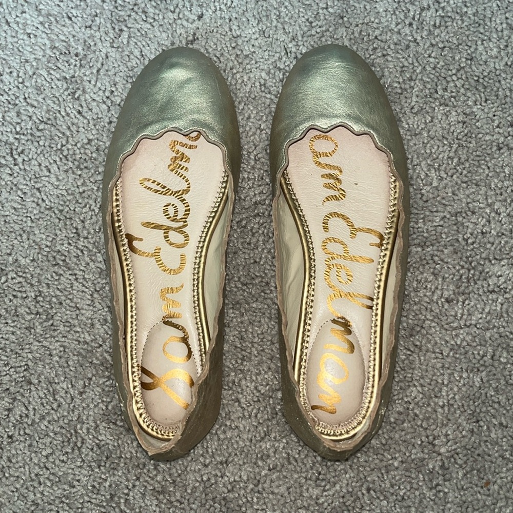 Sam Edelman Gold Flats Size 8